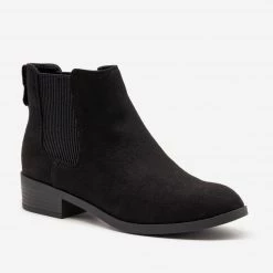 City Classified Shoes Side Stretch Ribbed Boot