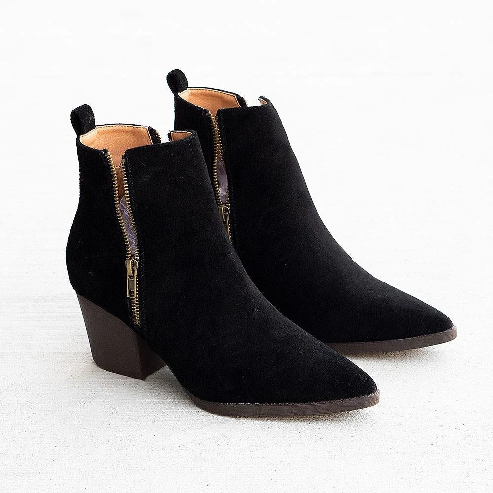 Mata Side Zippered Booties Newest Arrivals 2 Mata Side Zippered Booties Newest Arrivals