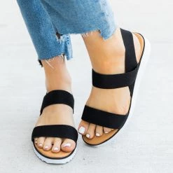 Bamboo Shoes Simple Comfy Elastic Sandals