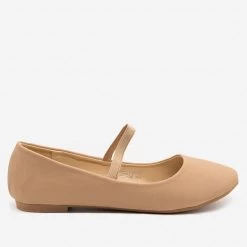 Bella Marie Newest Arrivals Simple Elastic Strap Ballet Flats