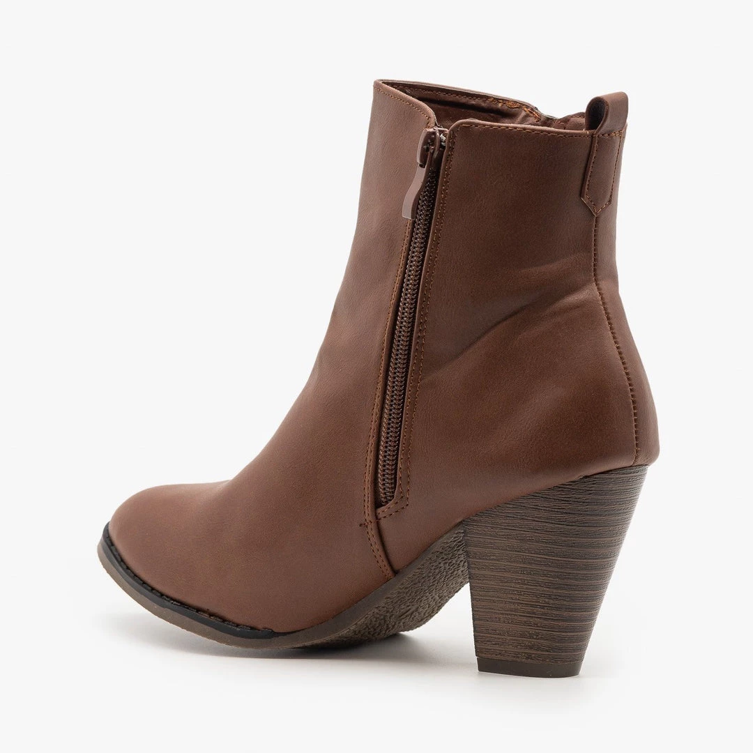 Fashion Focus Simple Faux Leather Booties 2 Fashion Focus Simple Faux Leather Booties