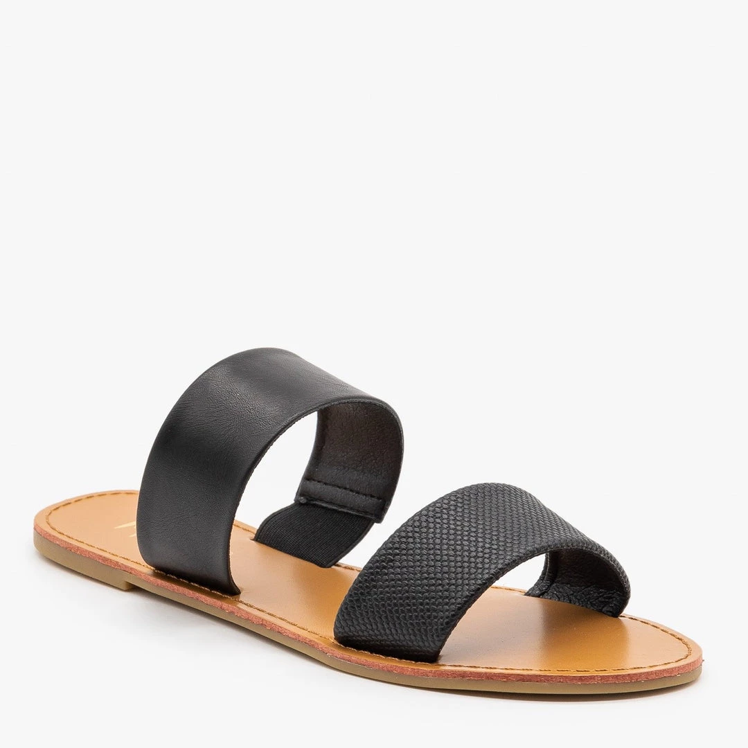 Mixx Shoes Simple Textured Slip On Sandals 5 Mixx Shoes Simple Textured Slip On Sandals