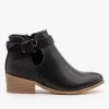 Reneeze Shoes Sleek Buckle Strap Booties Newest Arrivals