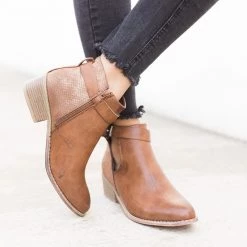 Reneeze Shoes Sleek Buckle Strap Booties Newest Arrivals