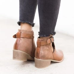 Reneeze Shoes Sleek Buckle Strap Booties Newest Arrivals