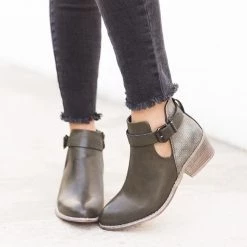 Reneeze Shoes Sleek Buckle Strap Booties Newest Arrivals