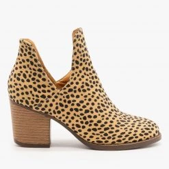 Mata Sleek Cheetah Print Booties
