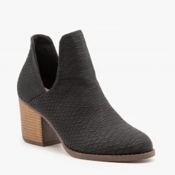 Mata Sleek Snake Print Booties