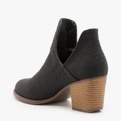 Mata Sleek Snake Print Booties