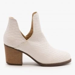 Mata Sleek Snake Print Booties