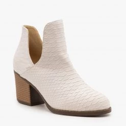 Mata Sleek Snake Print Booties