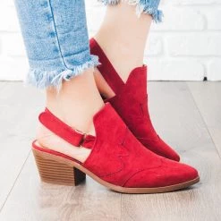 Qupid Shoes Slingback Chunky Heel Mules FINAL SALE 9 Qupid Shoes Slingback Chunky Heel Mules FINAL SALE