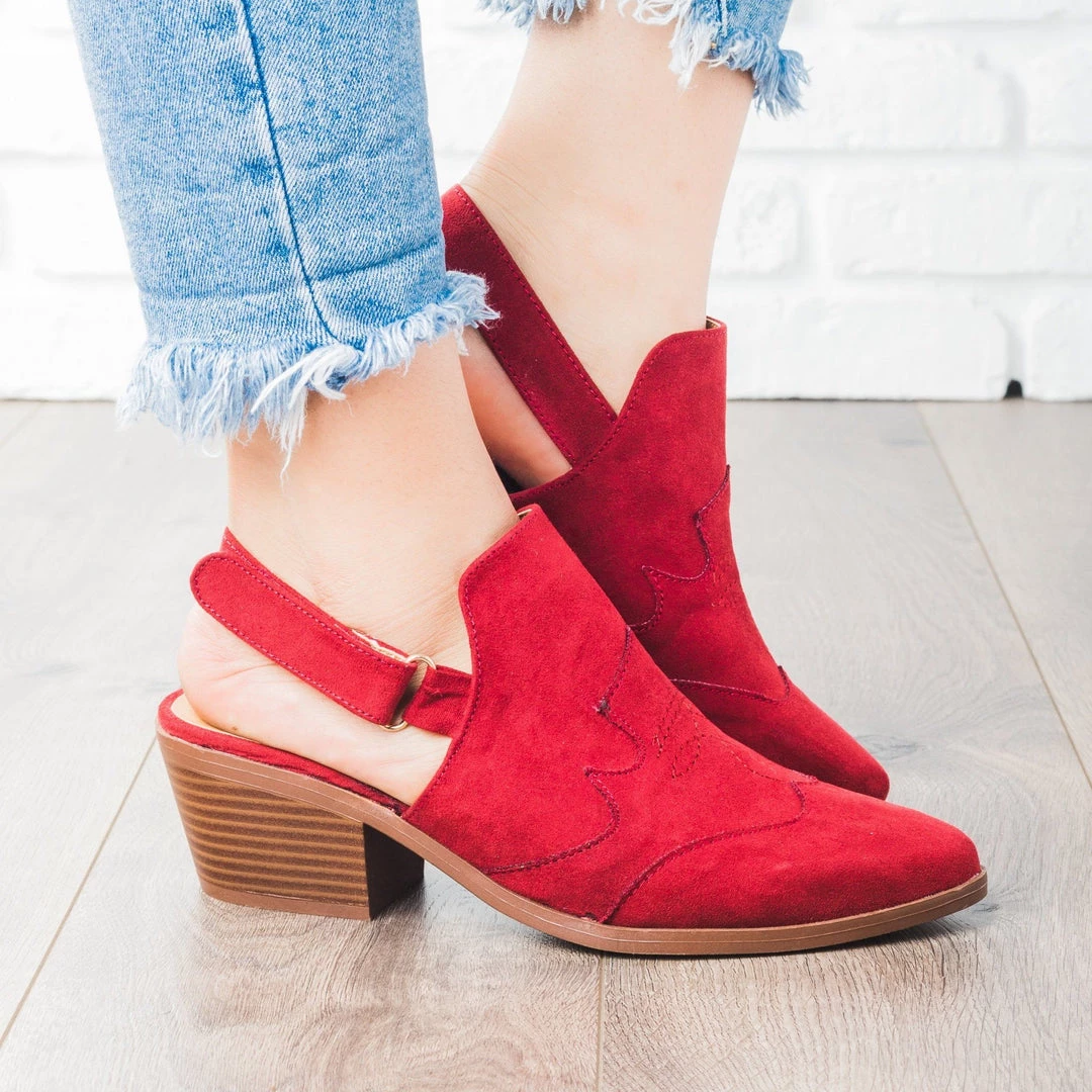 Qupid Shoes Slingback Chunky Heel Mules FINAL SALE 5 Qupid Shoes Slingback Chunky Heel Mules FINAL SALE