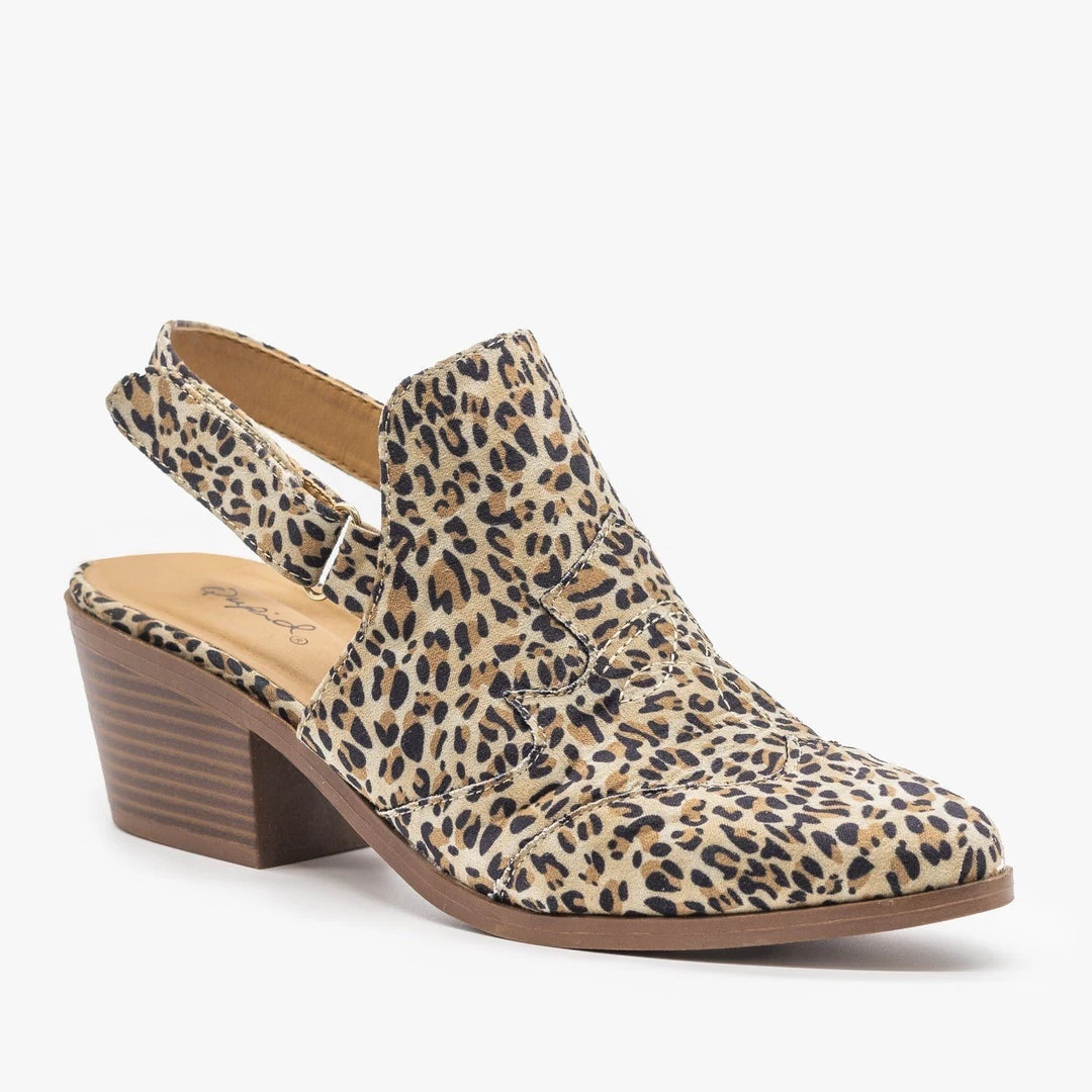 Qupid Shoes Slingback Chunky Heel Mules FINAL SALE 4 Qupid Shoes Slingback Chunky Heel Mules FINAL SALE