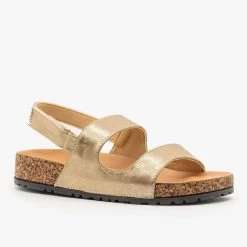 Qupid Shoes Slingback Cork Slides