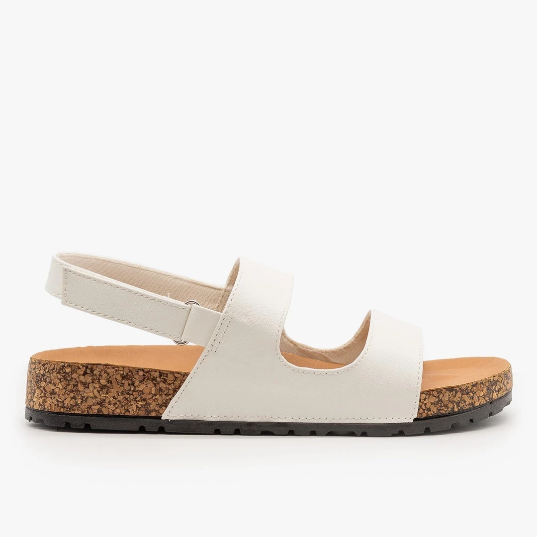 Qupid Shoes Slingback Cork Slides 9 Qupid Shoes Slingback Cork Slides