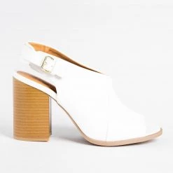 Qupid Shoes Slingback Open-Toe Fashion Booties