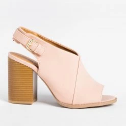 Qupid Shoes Slingback Open-Toe Fashion Booties