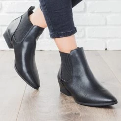 Qupid Shoes Slip-On Ankle Booties