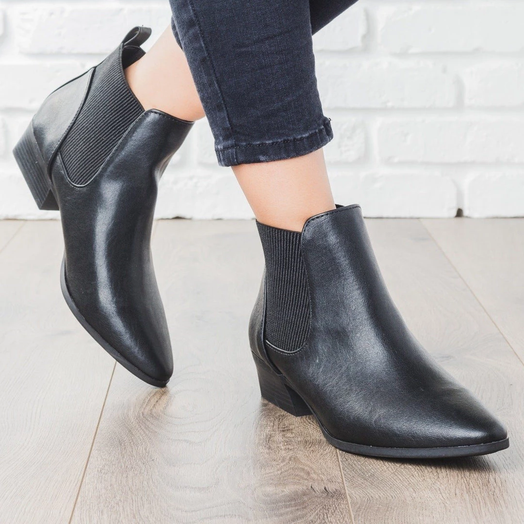 Qupid Shoes Slip-On Ankle Booties 1 Qupid Shoes Slip-On Ankle Booties