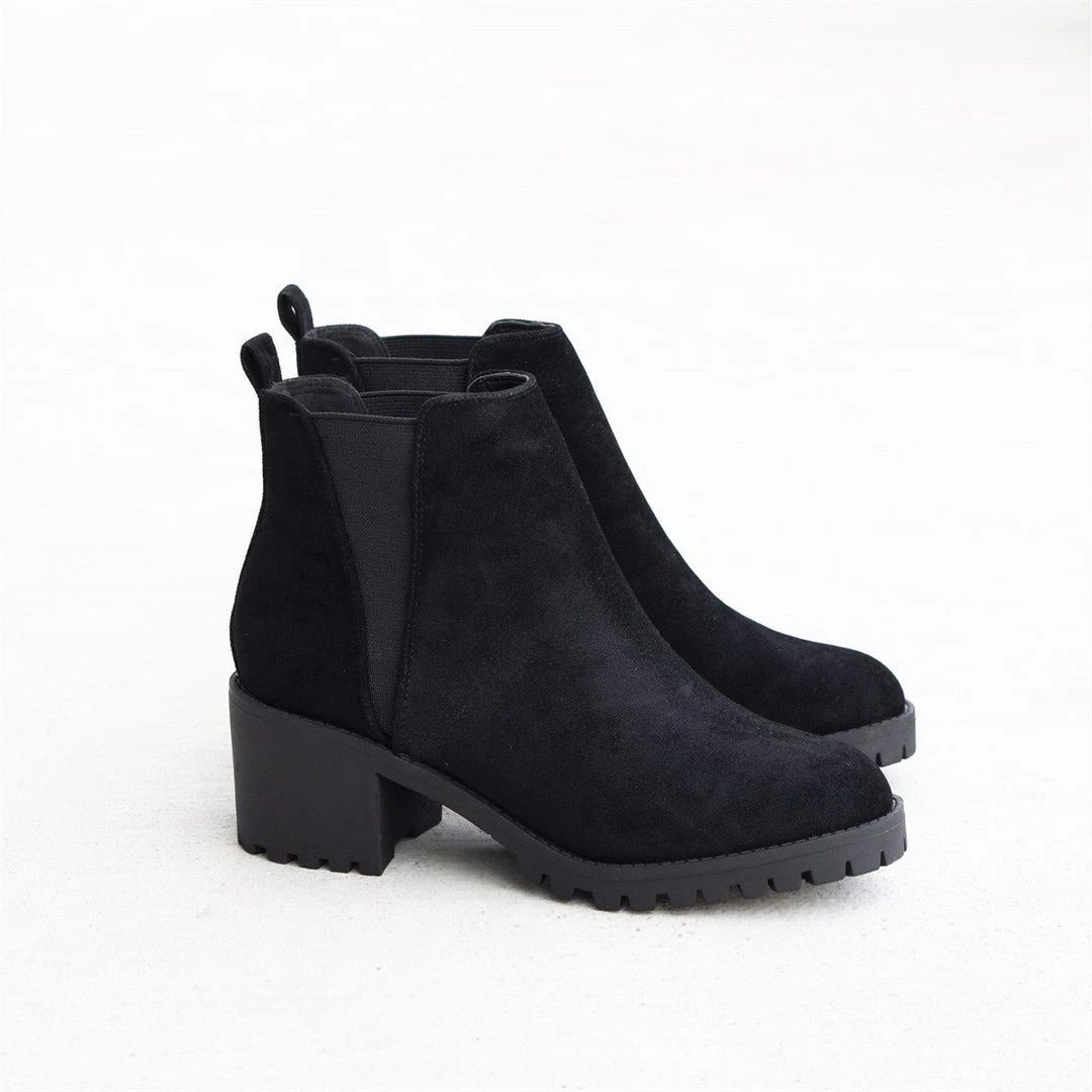 Mata Newest Arrivals Slip-On Ankle Lug Boots 1 Mata Newest Arrivals Slip-On Ankle Lug Boots