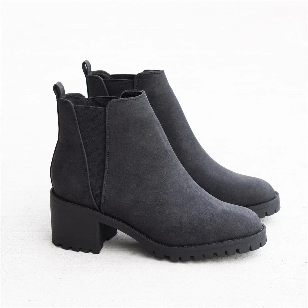 Mata Newest Arrivals Slip-On Ankle Lug Boots 2 Mata Newest Arrivals Slip-On Ankle Lug Boots