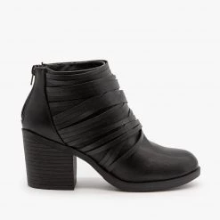 Bamboo Shoes Newest Arrivals Slit Strappy Booties FINAL SALE