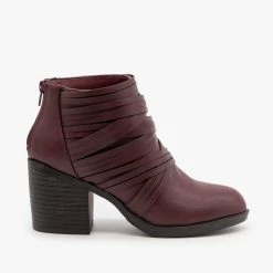 Bamboo Shoes Newest Arrivals Slit Strappy Booties FINAL SALE