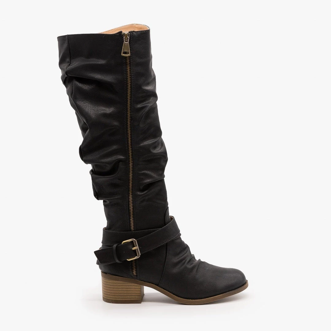 AMS Shoes Slouchy Belted Riding Boots FINAL SALE 5 AMS Shoes Slouchy Belted Riding Boots FINAL SALE