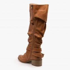 AMS Shoes Slouchy Belted Riding Boots FINAL SALE