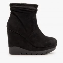 Wild Diva Shoes Slouchy Cuff Wedge Booties FINAL SALE Newest Arrivals