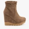 Wild Diva Shoes Slouchy Cuff Wedge Booties FINAL SALE Newest Arrivals