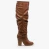 Fashion Focus Newest Arrivals Slouchy Knee-High Buckle Boots FINAL SALE