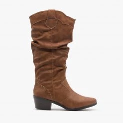 Hotsoles Newest Arrivals Slouchy Mid Calf Cowboy Boots