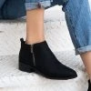 Bamboo Newest Arrivals Smooth Black Zipper Boots