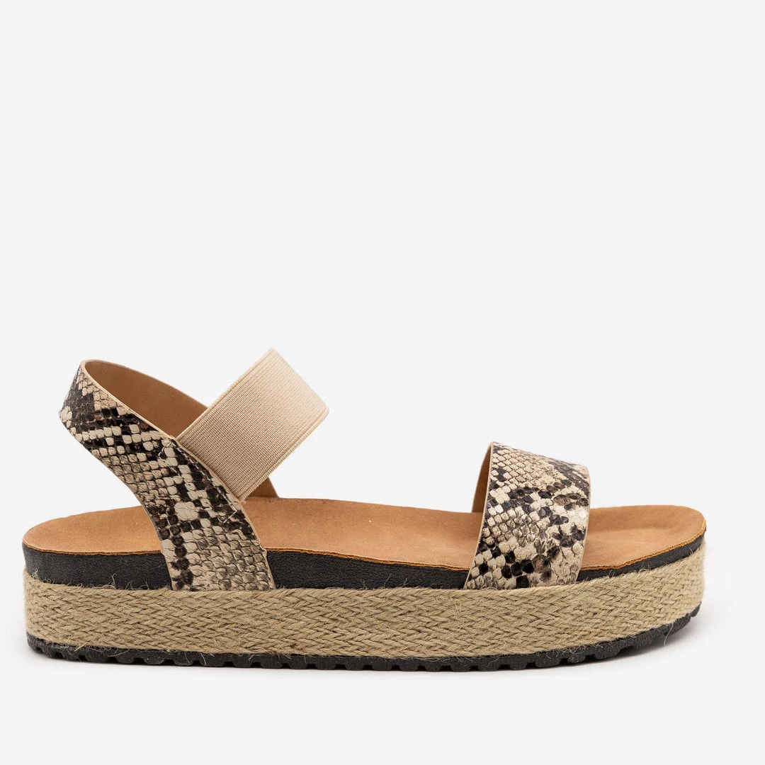 Anna Shoes Snake Espadrille Elastic Sandals Newest Arrivals 1 Anna Shoes Snake Espadrille Elastic Sandals Newest Arrivals