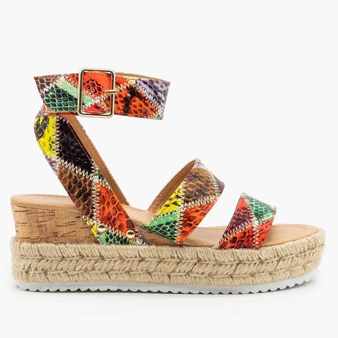 Nature Breeze Snake Espadrille Wedge Sandals Newest Arrivals 1 Nature Breeze Snake Espadrille Wedge Sandals Newest Arrivals