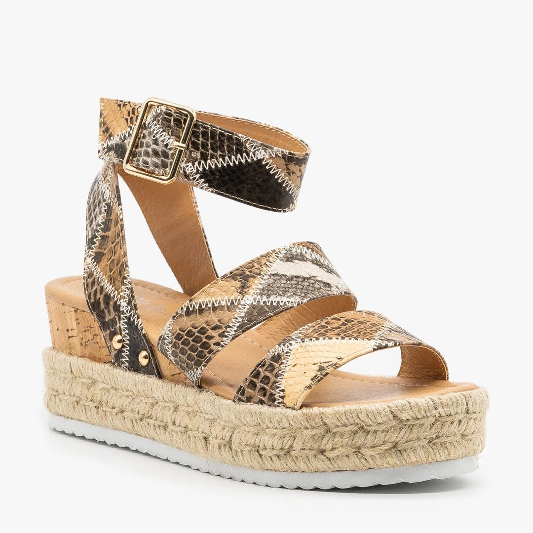 Nature Breeze Snake Espadrille Wedge Sandals Newest Arrivals 5 Nature Breeze Snake Espadrille Wedge Sandals Newest Arrivals