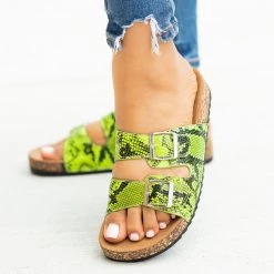 Weeboo Snake Print Double Buckle Sandals 14 Weeboo Snake Print Double Buckle Sandals