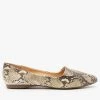 Mixx Shoes Snake Print Pointed Toe Loafers