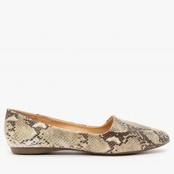 Mixx Shoes Snake Print Pointed Toe Loafers