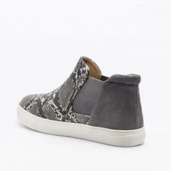 Soho Girls Snake Print Slip-On Ankle Sneakers FINAL SALE