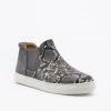 Soho Girls Snake Print Slip-On Ankle Sneakers FINAL SALE