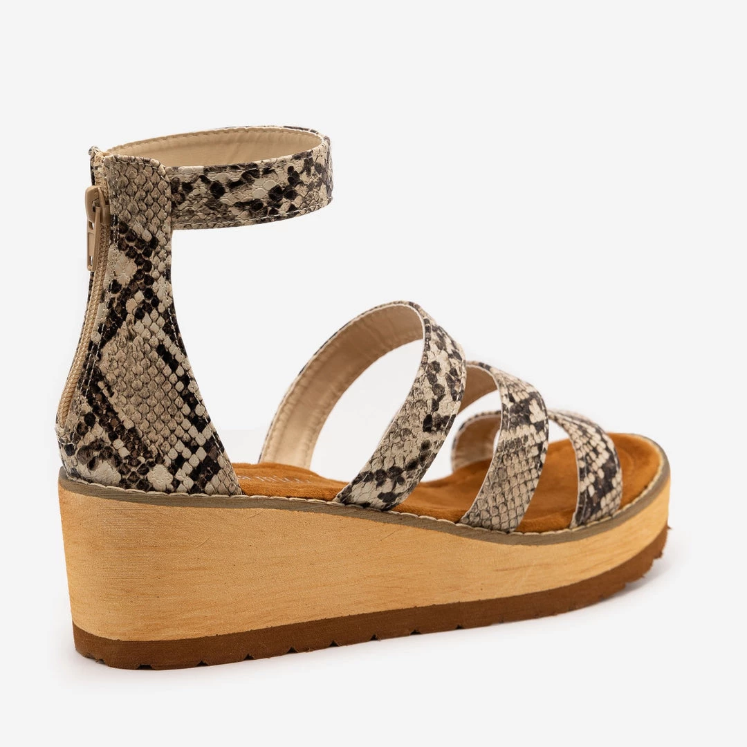 Olivia Miller Snake Print Triple Strap Wedges Newest Arrivals 3 Olivia Miller Snake Print Triple Strap Wedges Newest Arrivals