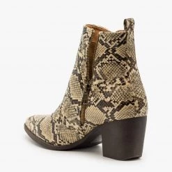 Mata Snake Side Zippered Booties 10 Mata Snake Side Zippered Booties