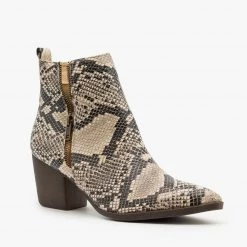 Mata Snake Side Zippered Booties 8 Mata Snake Side Zippered Booties