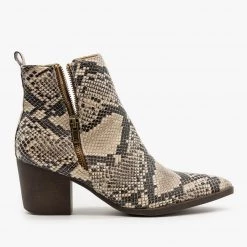Mata Snake Side Zippered Booties