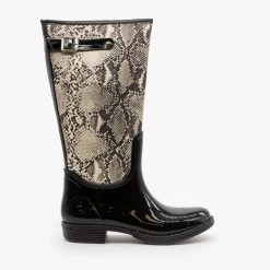 Qupid Shoes Snakeskin Rain Boots