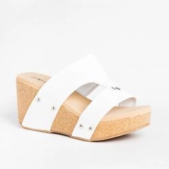 Nature Breeze Snakeskin Slip-On Wedges