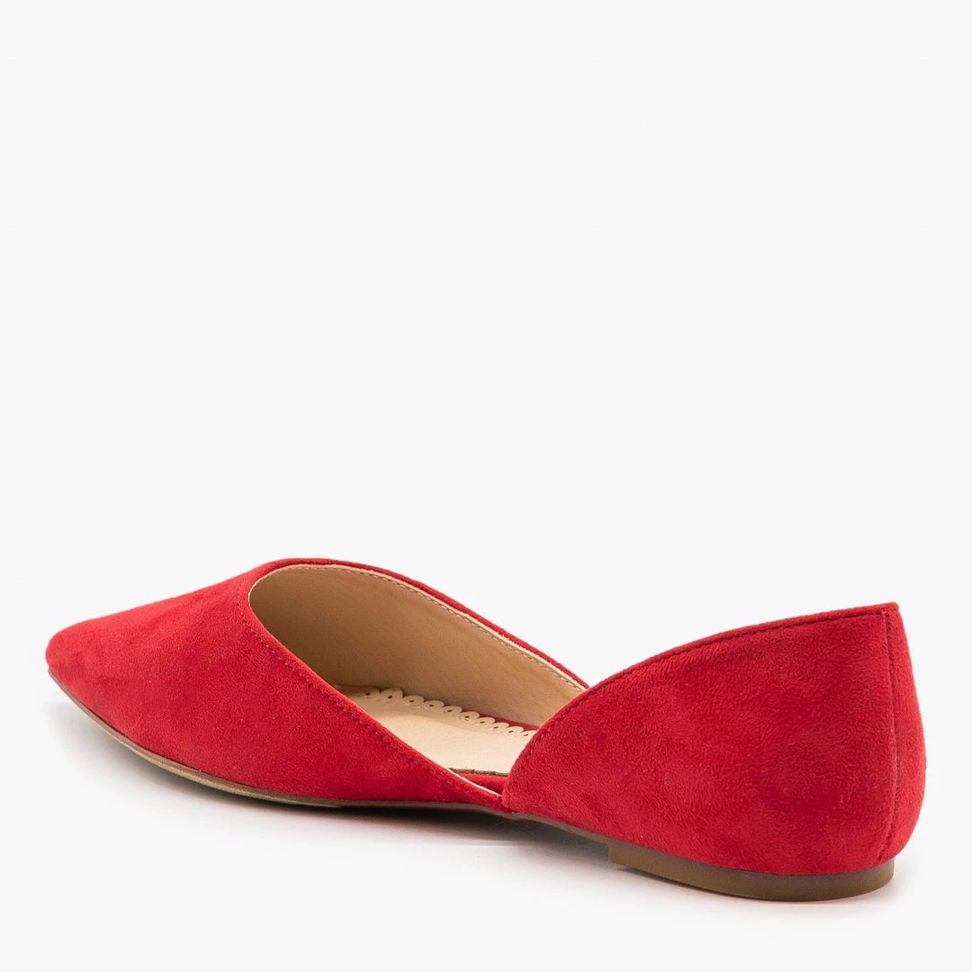 Refresh Snappy Faux Suede D'Orsay Flats 3 Refresh Snappy Faux Suede D'Orsay Flats